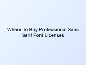 A Guide to Buying Premium Sans Serif Font Licenses
